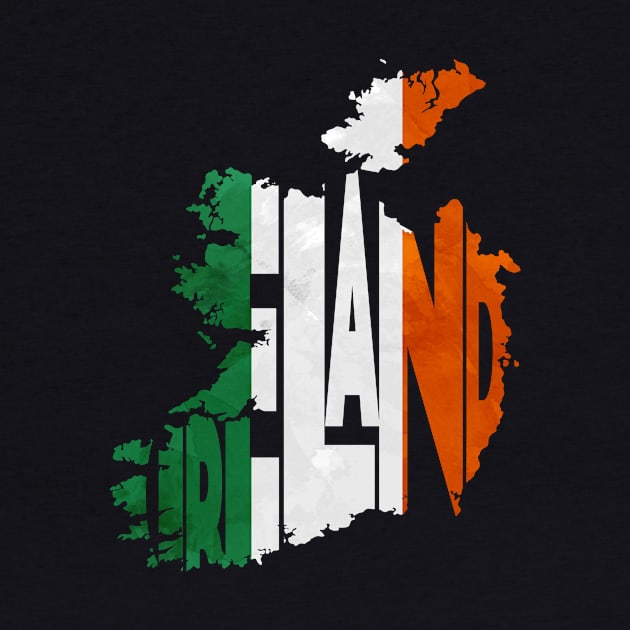 Ireland Typo Map by inspirowl